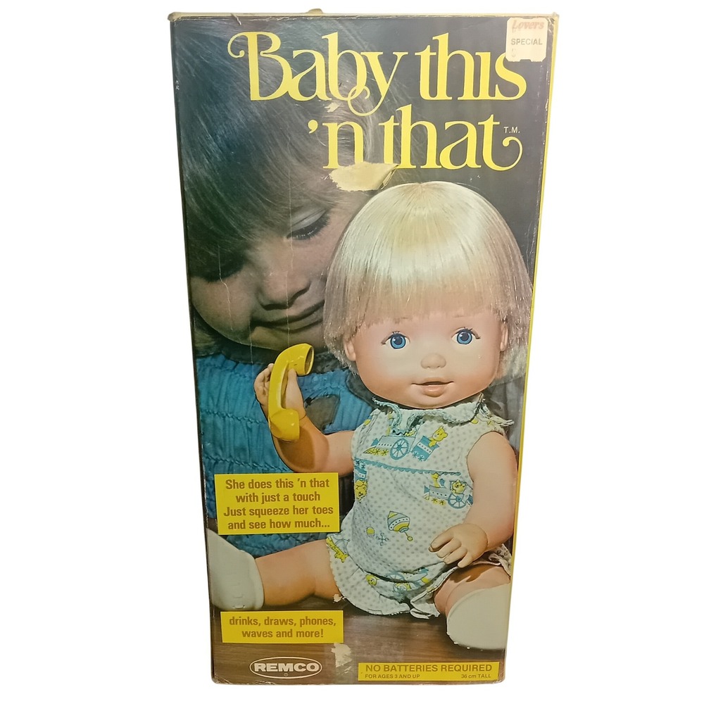 BNIB New 1976 Vintage Remco Baby This N That Doll Irwin Toy Boxed Dollcore Retro